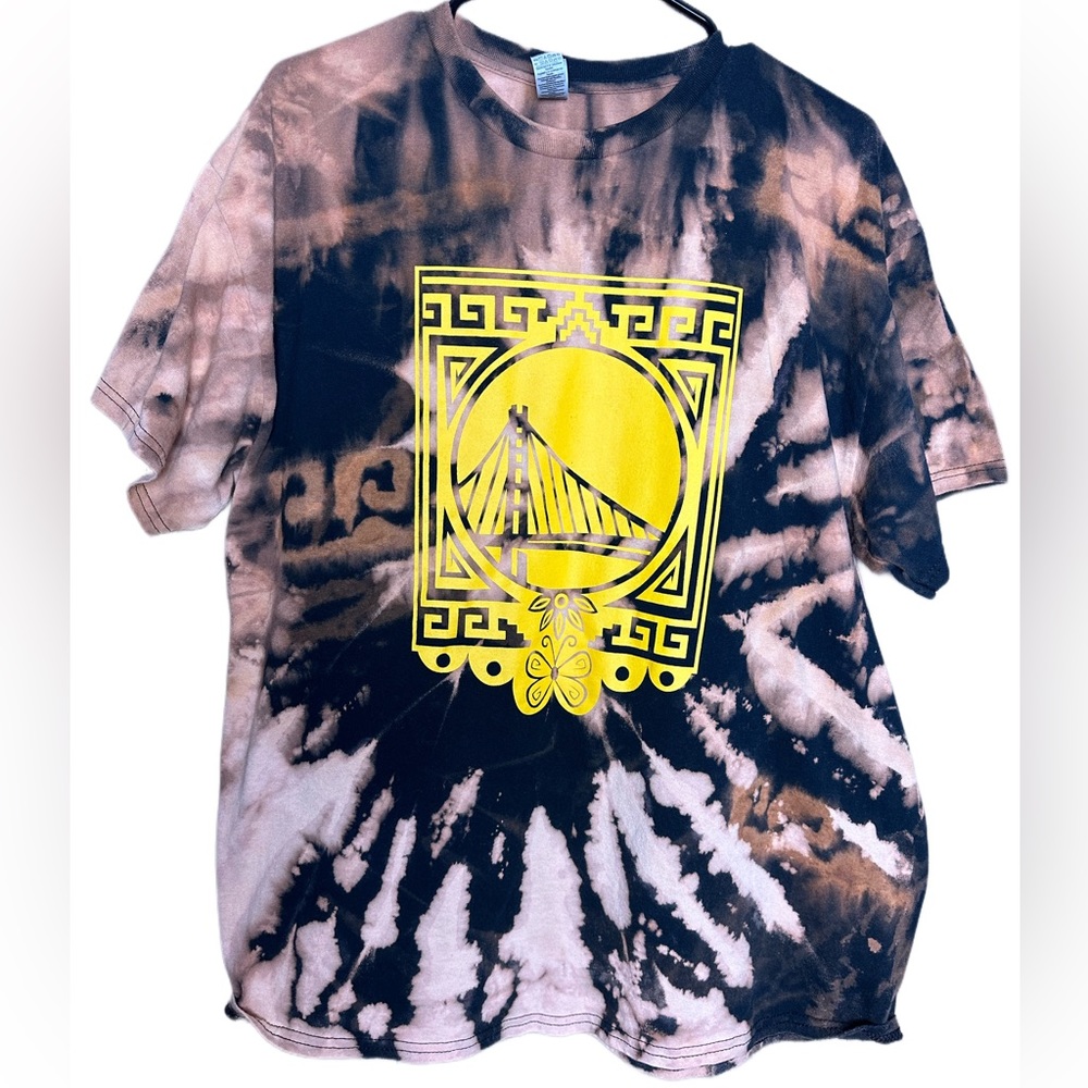 Custom Tie-Dye‎ Golden State Warriors Latino Heritage Night Graphic Tee